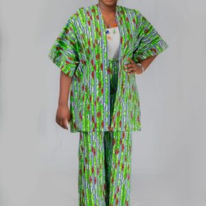 ankara kimono and pant set